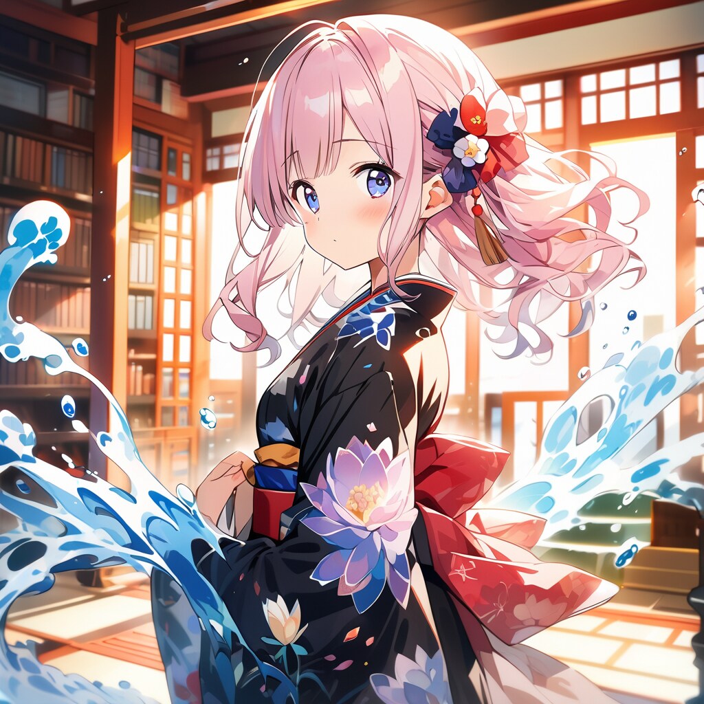 睡蓮の着物 | の人気AIイラスト・グラビア