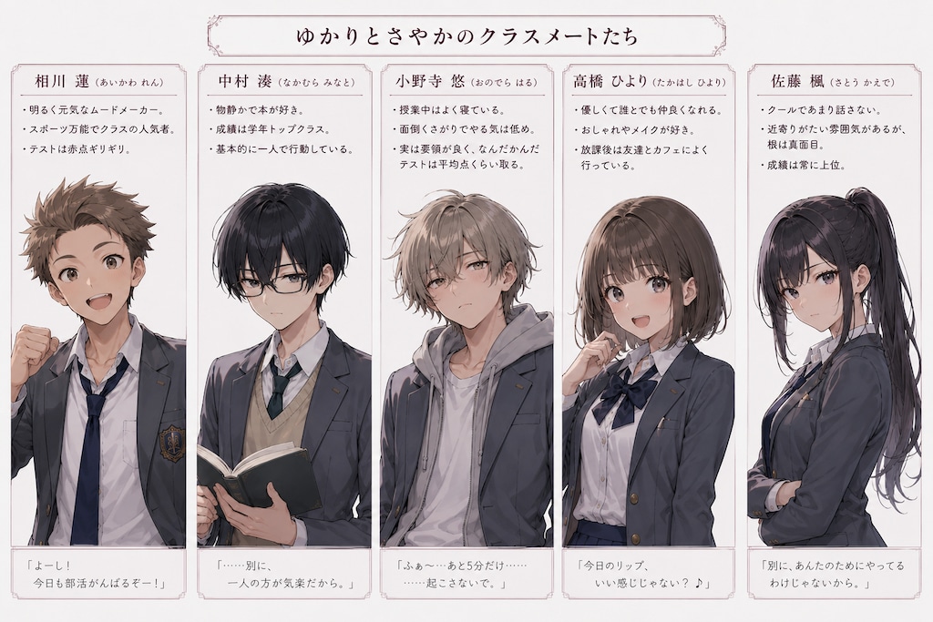 後輩たち、ゆかり争奪の議事録を作る