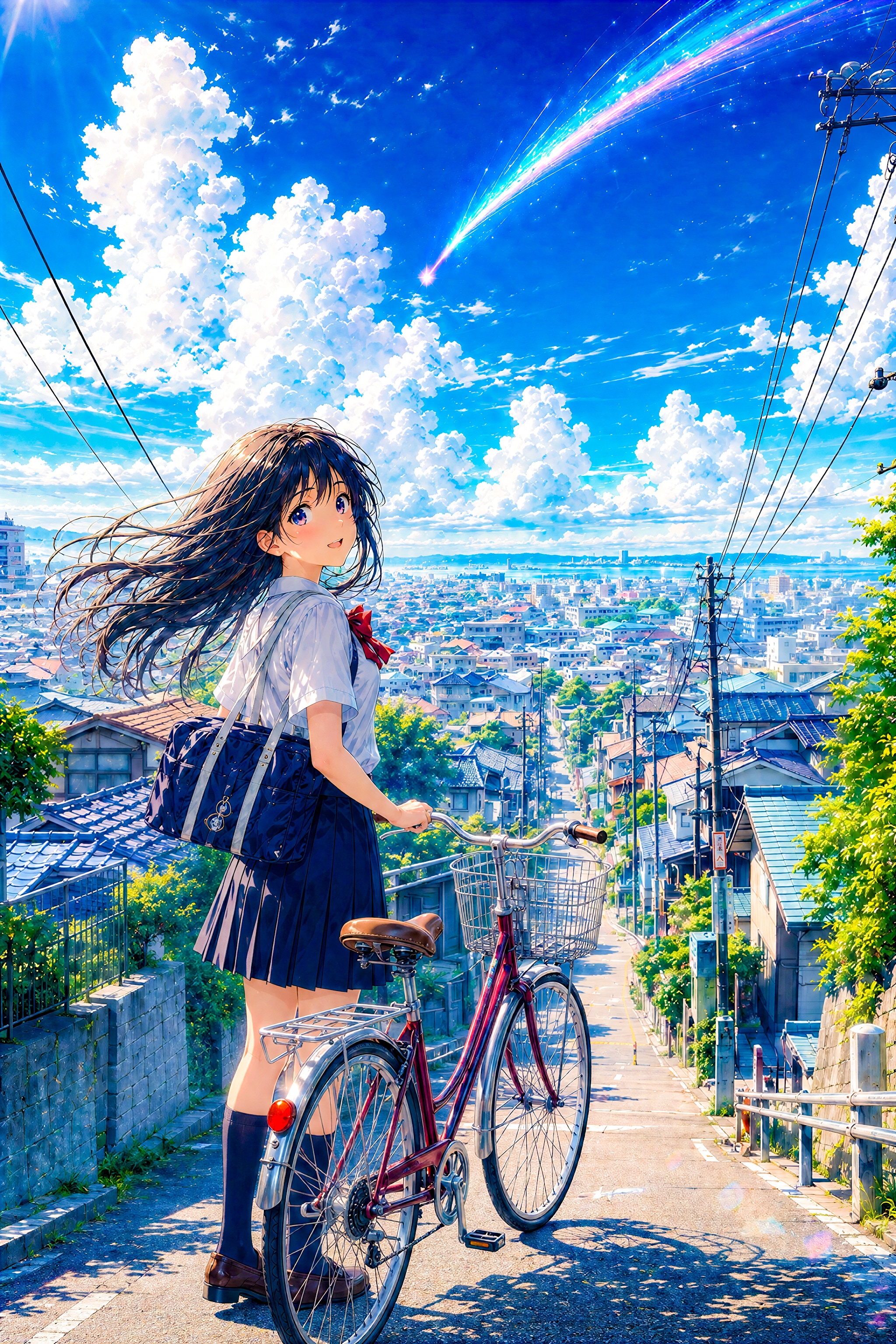見上げた、秒速の青空 | の人気AIイラスト・グラビア