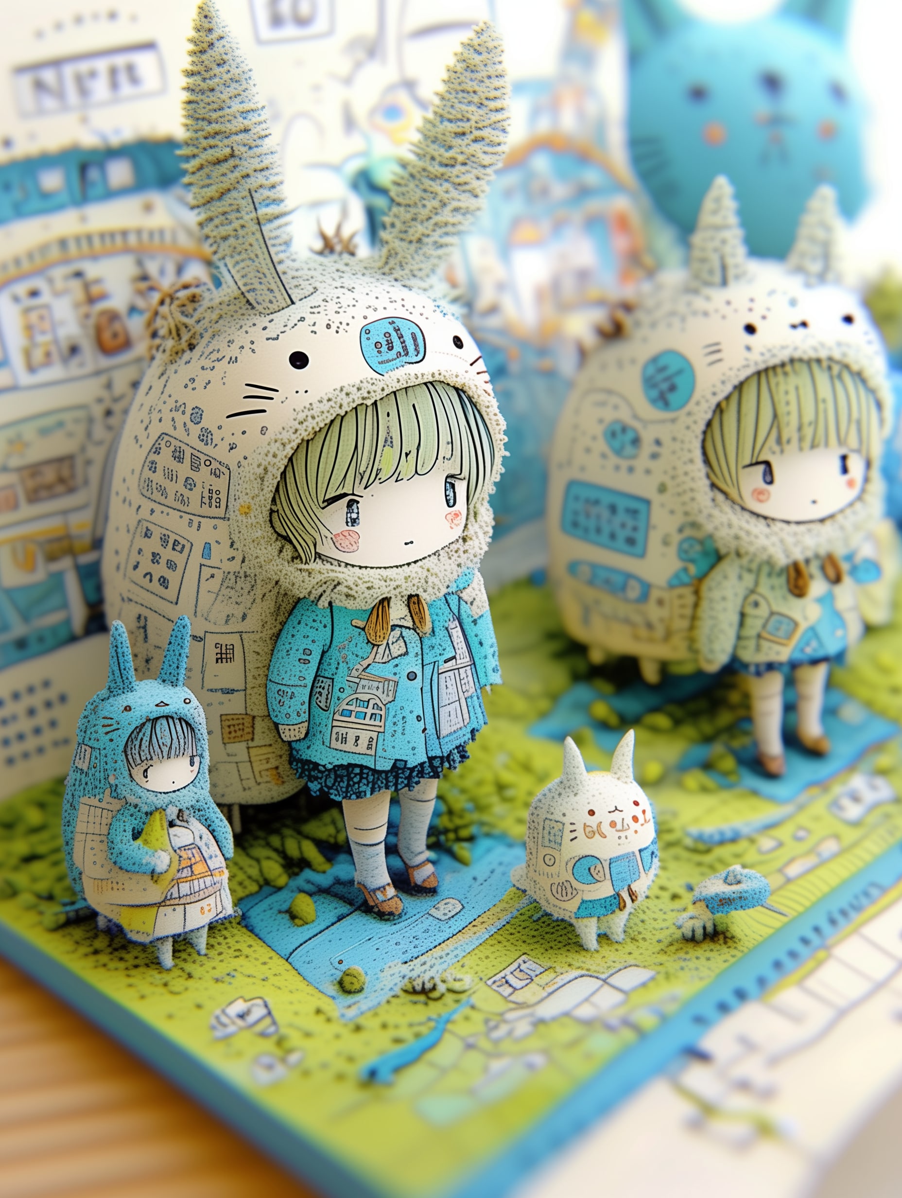 ふわふわコートで冬散歩 | の人気AIイラスト・グラビア