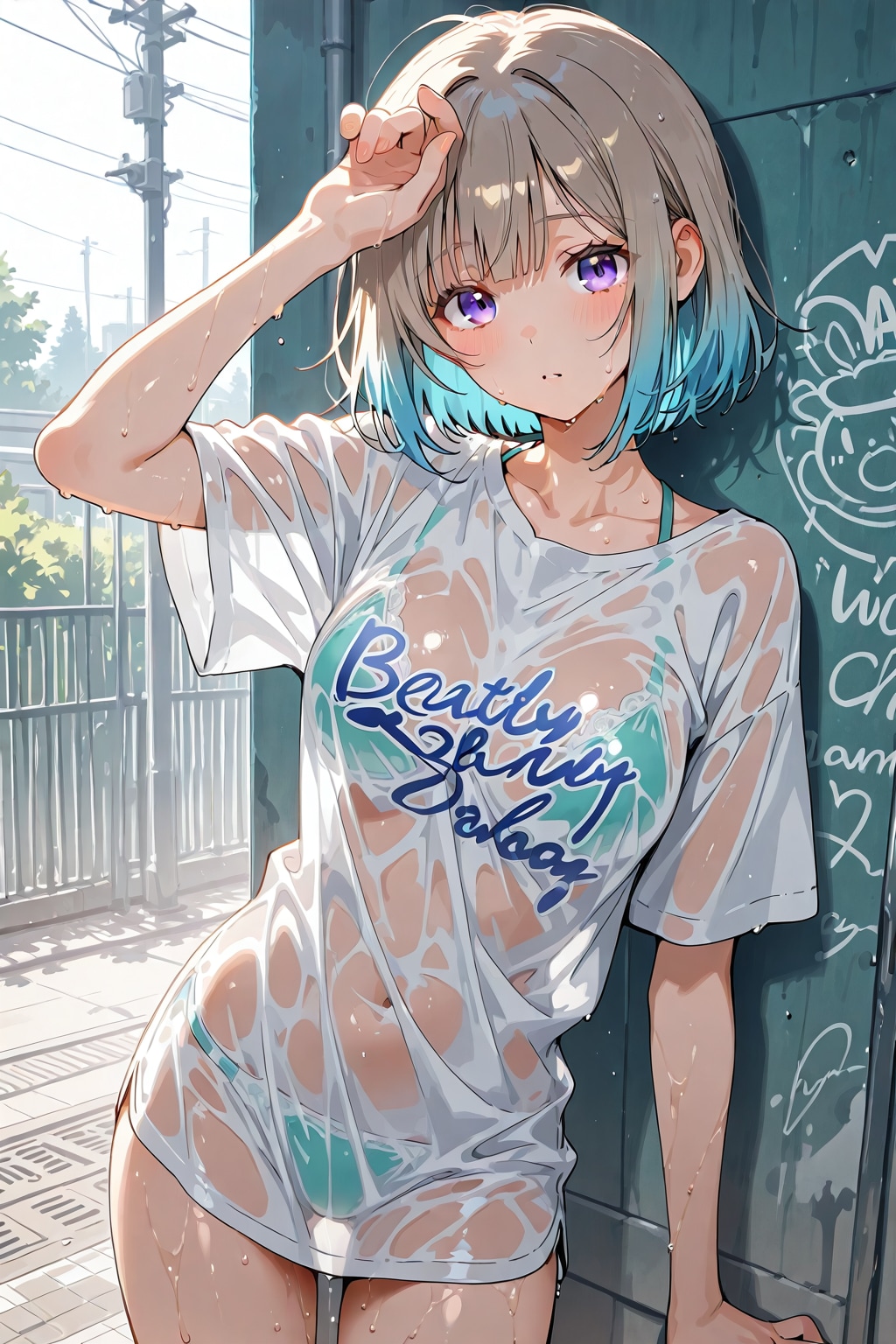びしょ濡れグラビア