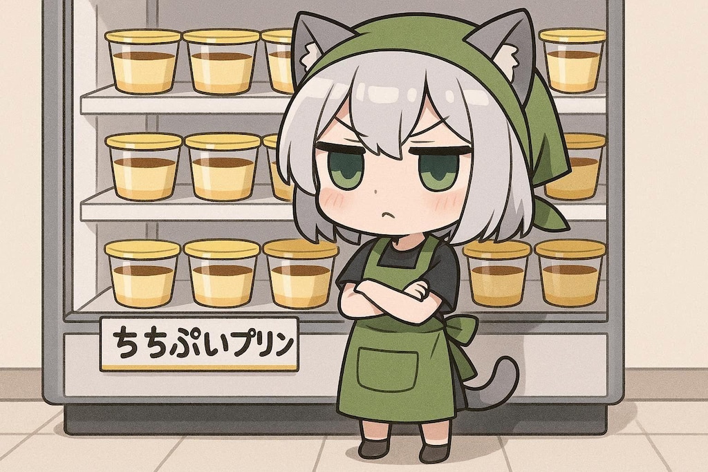 プリンが陳列できました