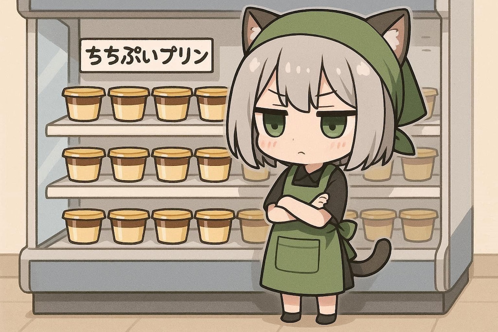 プリンが陳列できました