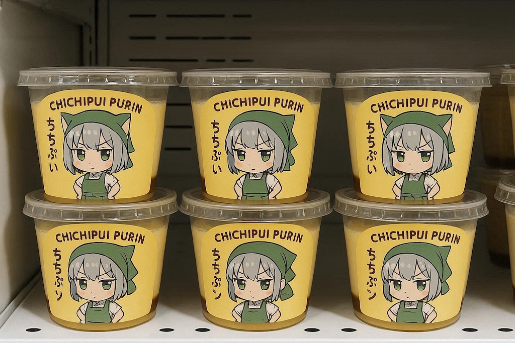 プリンが陳列できました