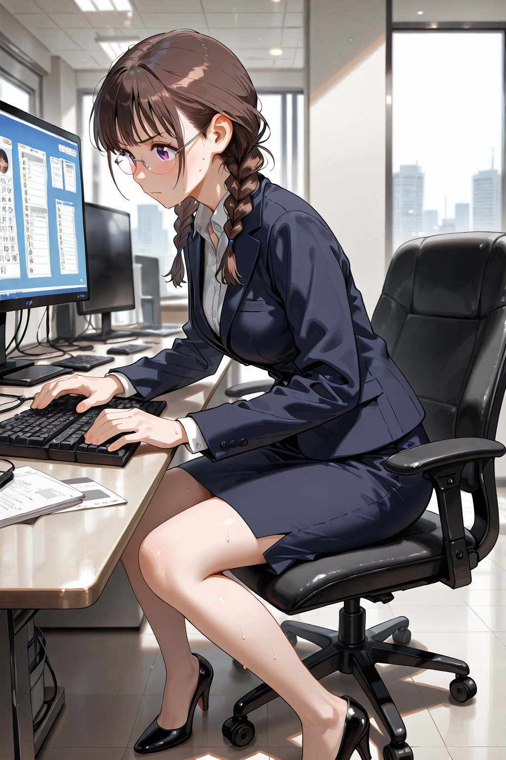 企画書頑張る委員長ちゃん