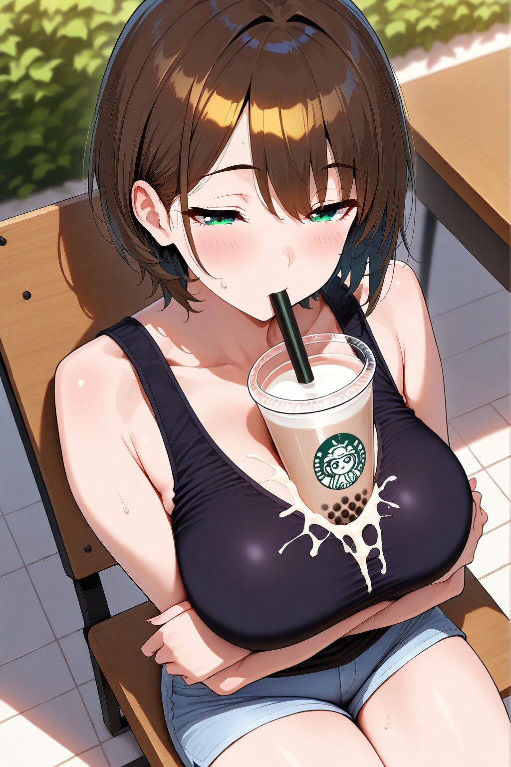 06 タピオカチャレンジを強要されるボーイッシュ