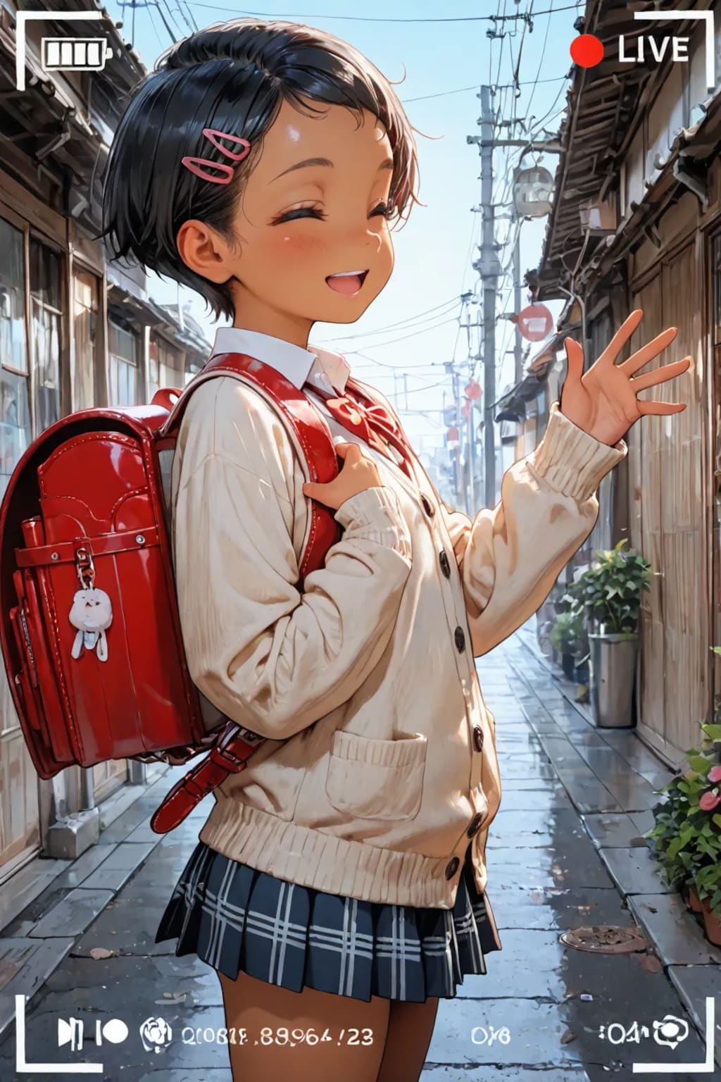 行ってきま〜す🩷朝の1シーン☺️