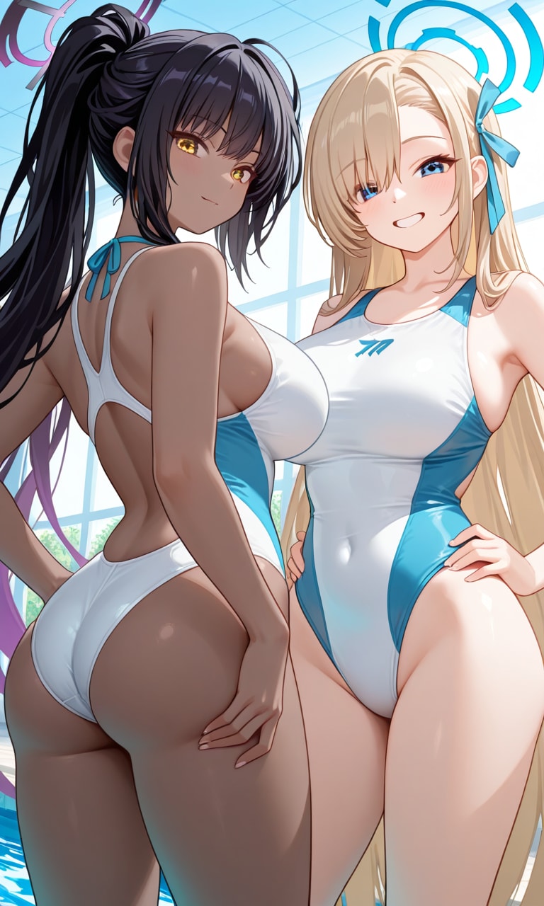 アスナとカリン　競泳水着　6月2日