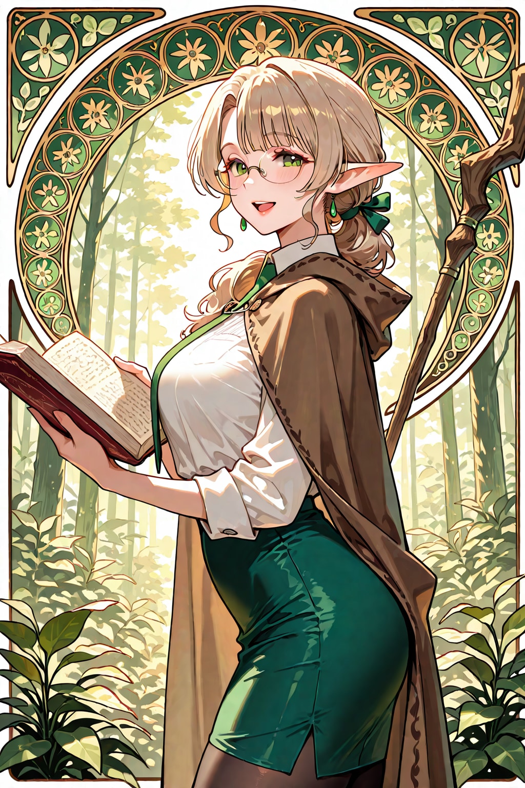 エルフ女教師 | の人気AIイラスト・グラビア