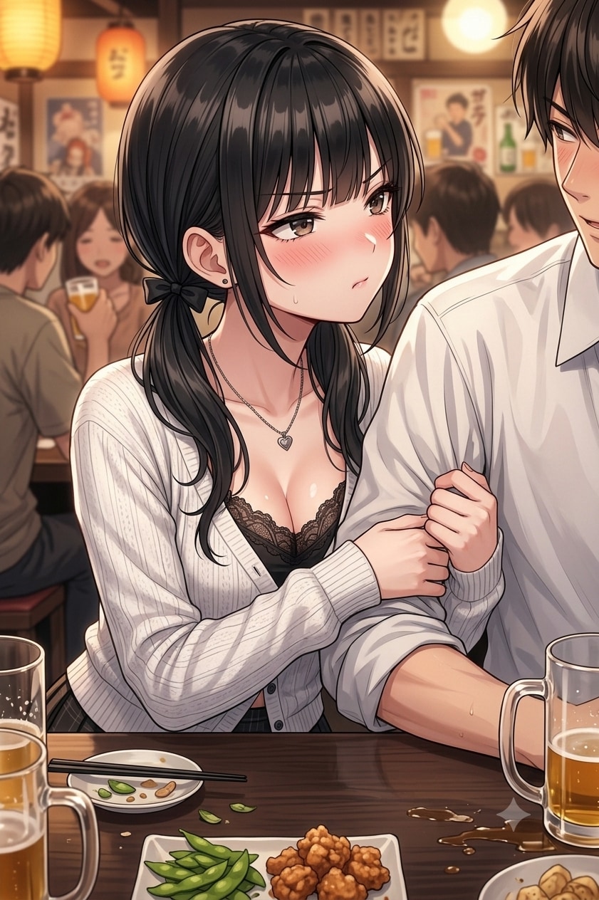 【マイ】飲み会で先輩に甘えている | の人気AIイラスト・グラビア