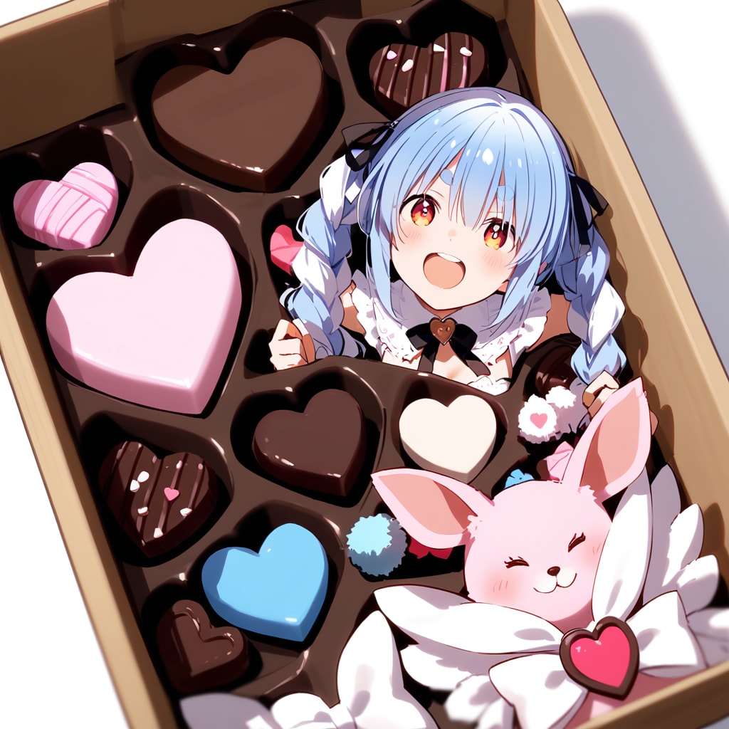 兎田ぺこら入りチョコ | の人気AIイラスト・グラビア