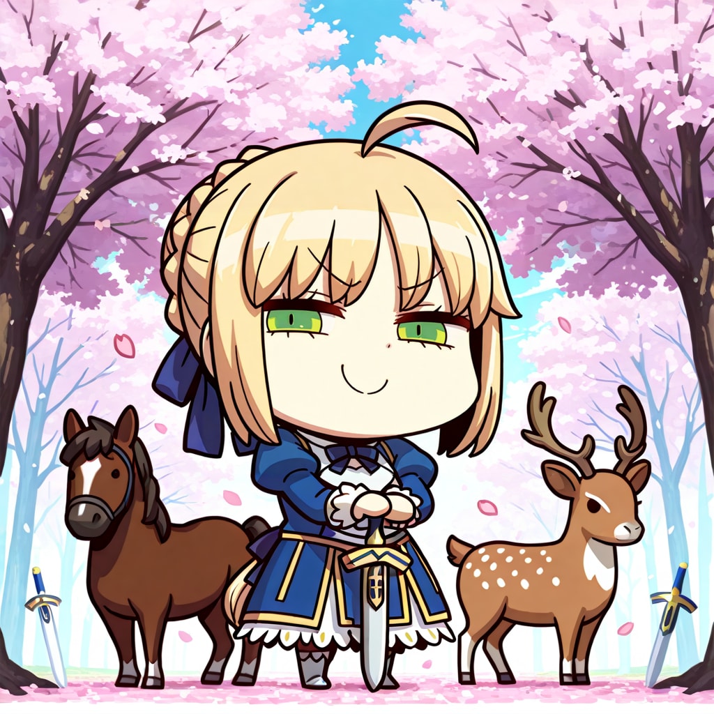 馬と鹿とセイバー | の人気AIイラスト・グラビア