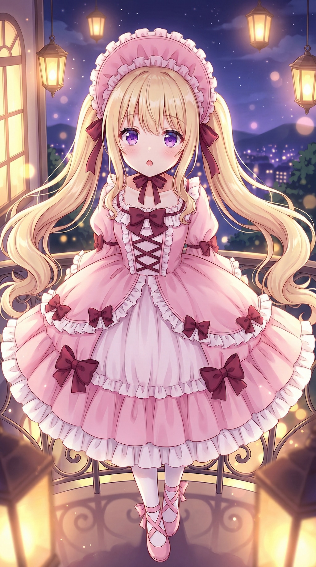 月影の乙女、宵のバルコニにて