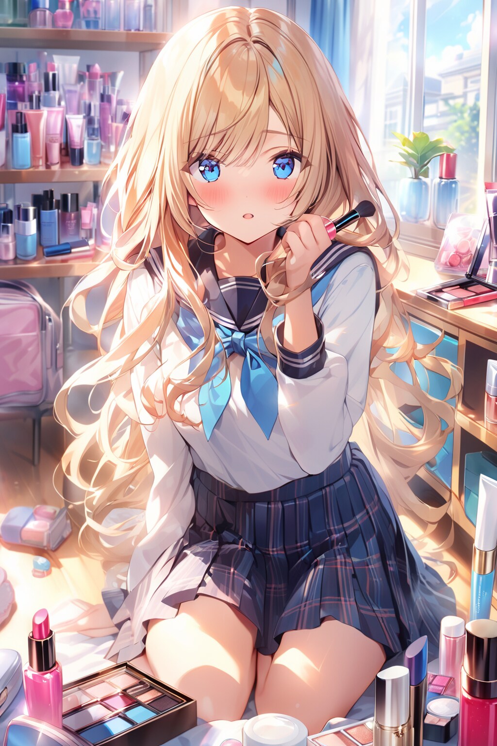 メイクは女の子の魔法〜💗 | の人気AIイラスト・グラビア