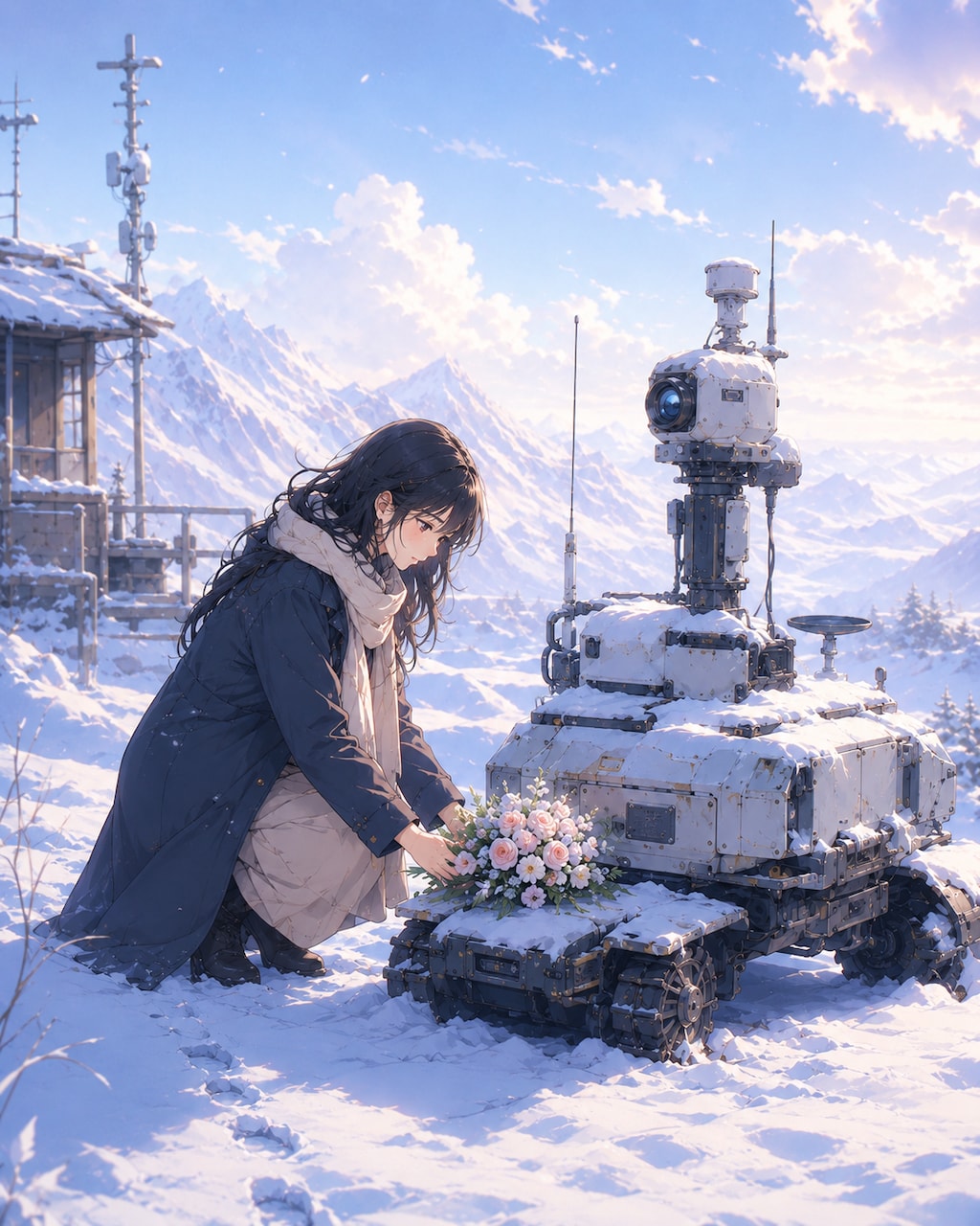 雪解けを待つ観測機