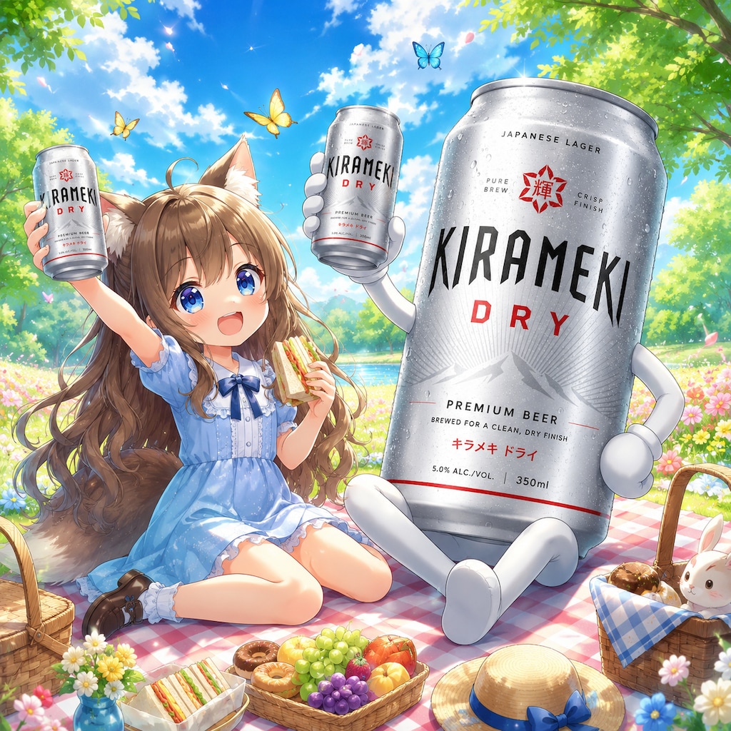 ピクニックの小さな女の子