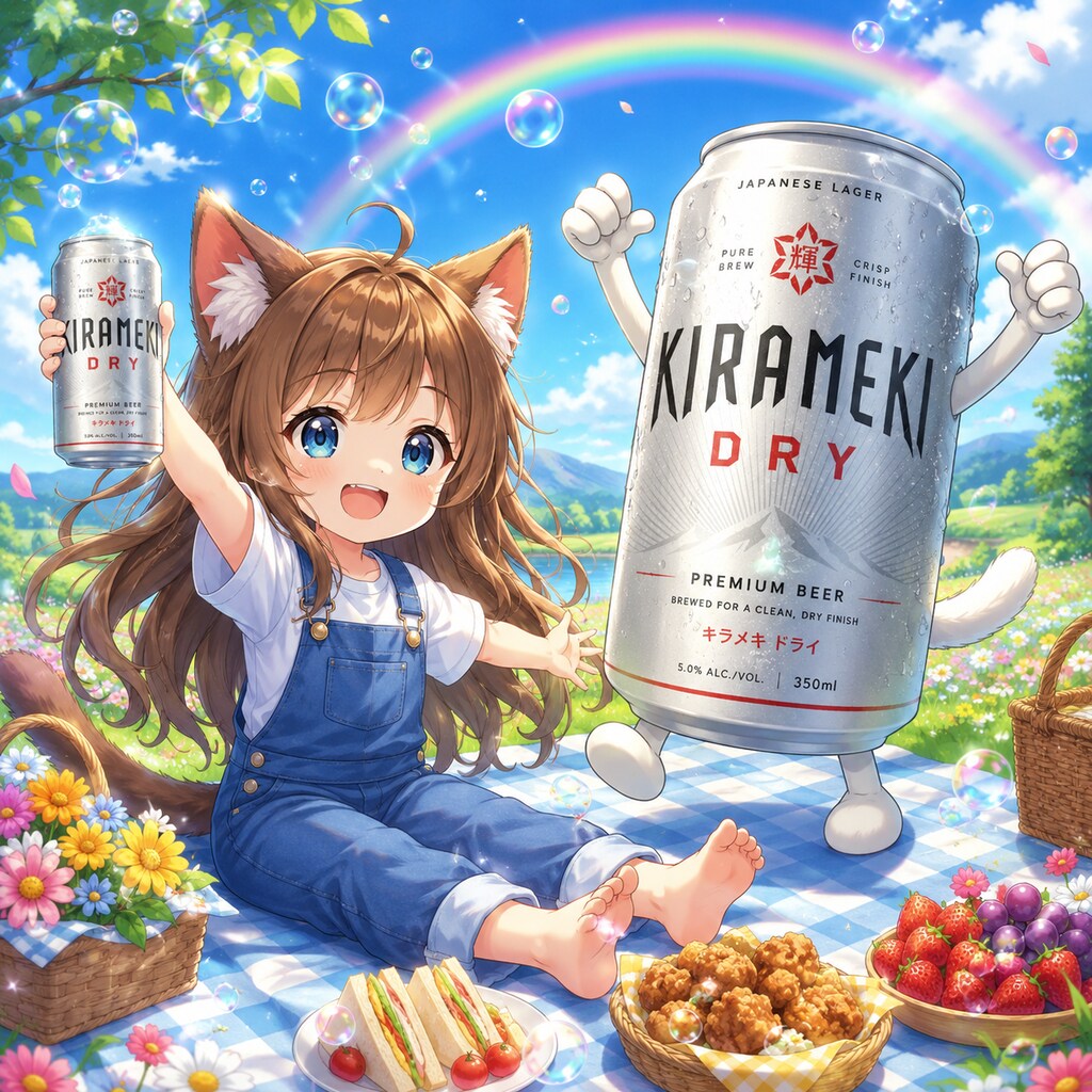 ピクニックの小さな女の子