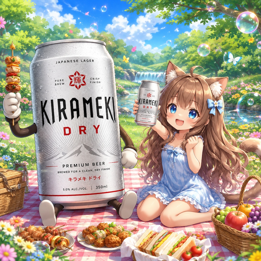 ピクニックの小さな女の子