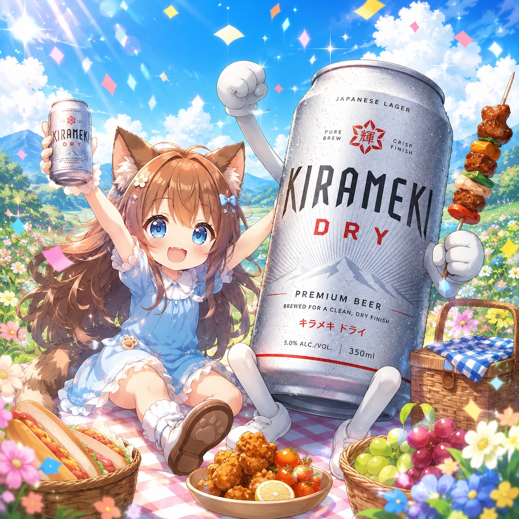ピクニックの小さな女の子