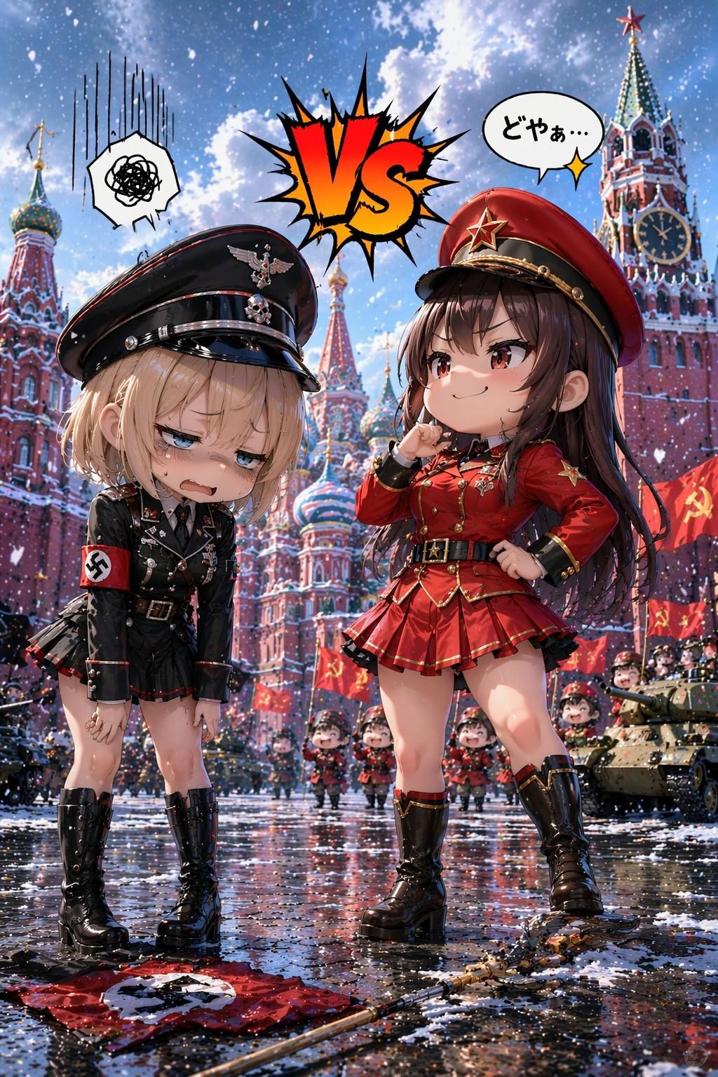 ソ連軍お姉やんVSドイツ軍お姉やん