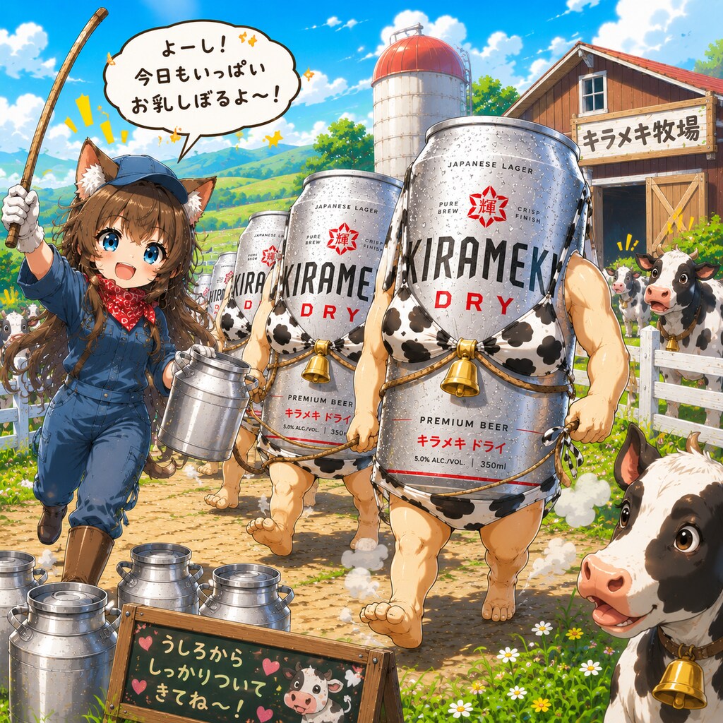 牧場の小さな女の子