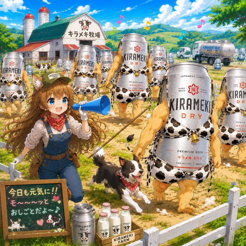 牧場の小さな女の子