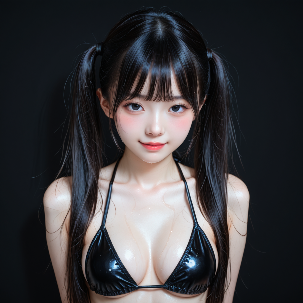 黒髪ロング、ゆるふわ