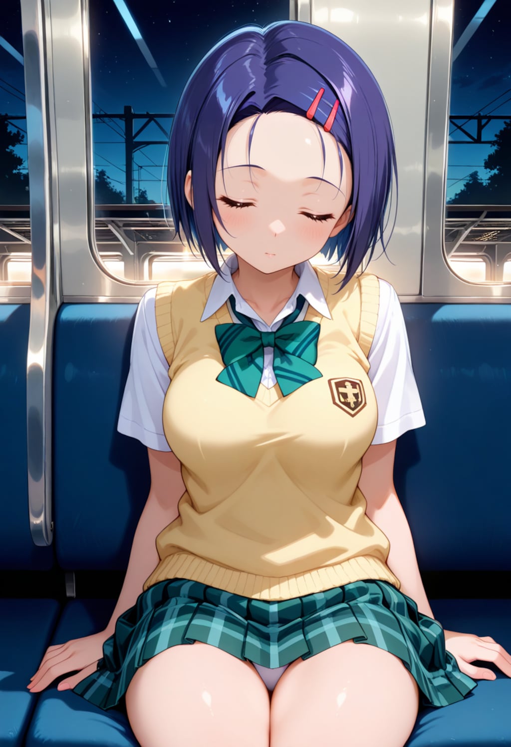 西蓮寺○奈のいつもの通学電車