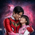 戦隊レッドとピンク（恋人同士） 2枚目