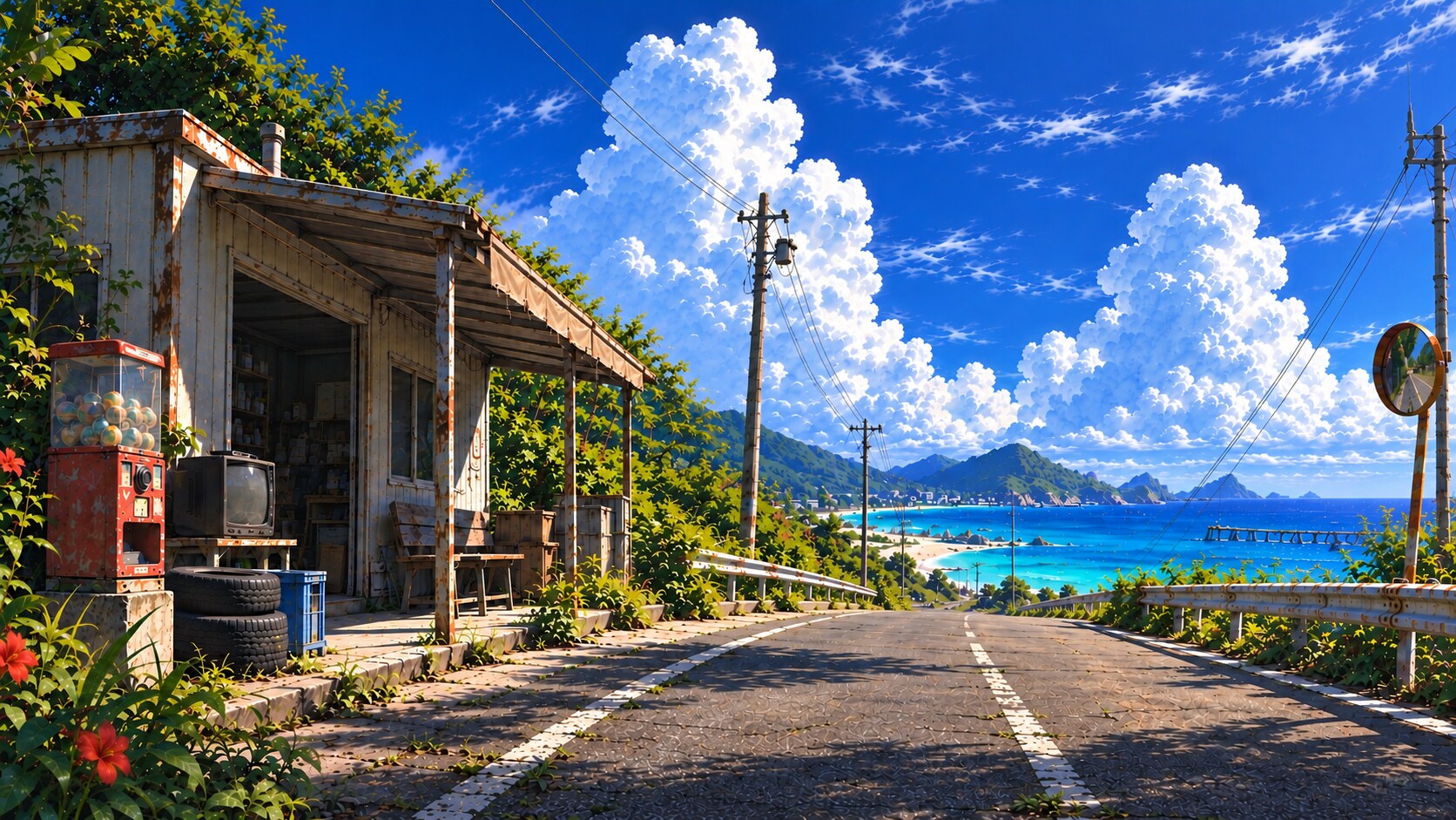 静かな夏の風景 | の人気AIイラスト・グラビア