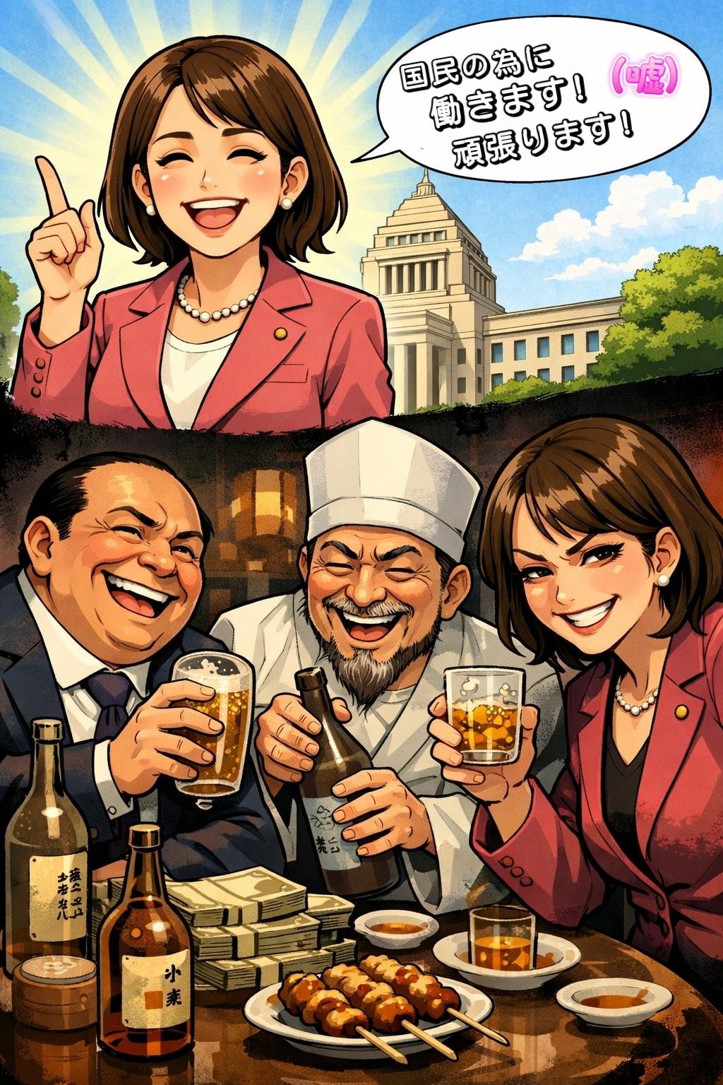 嘘つきとか言われて？