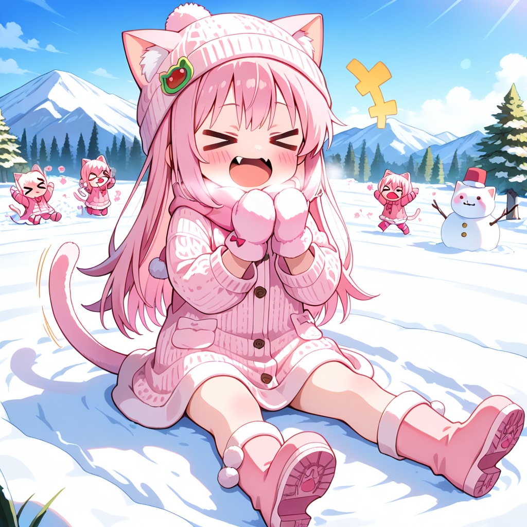 冬でも元気なこねこちゃん