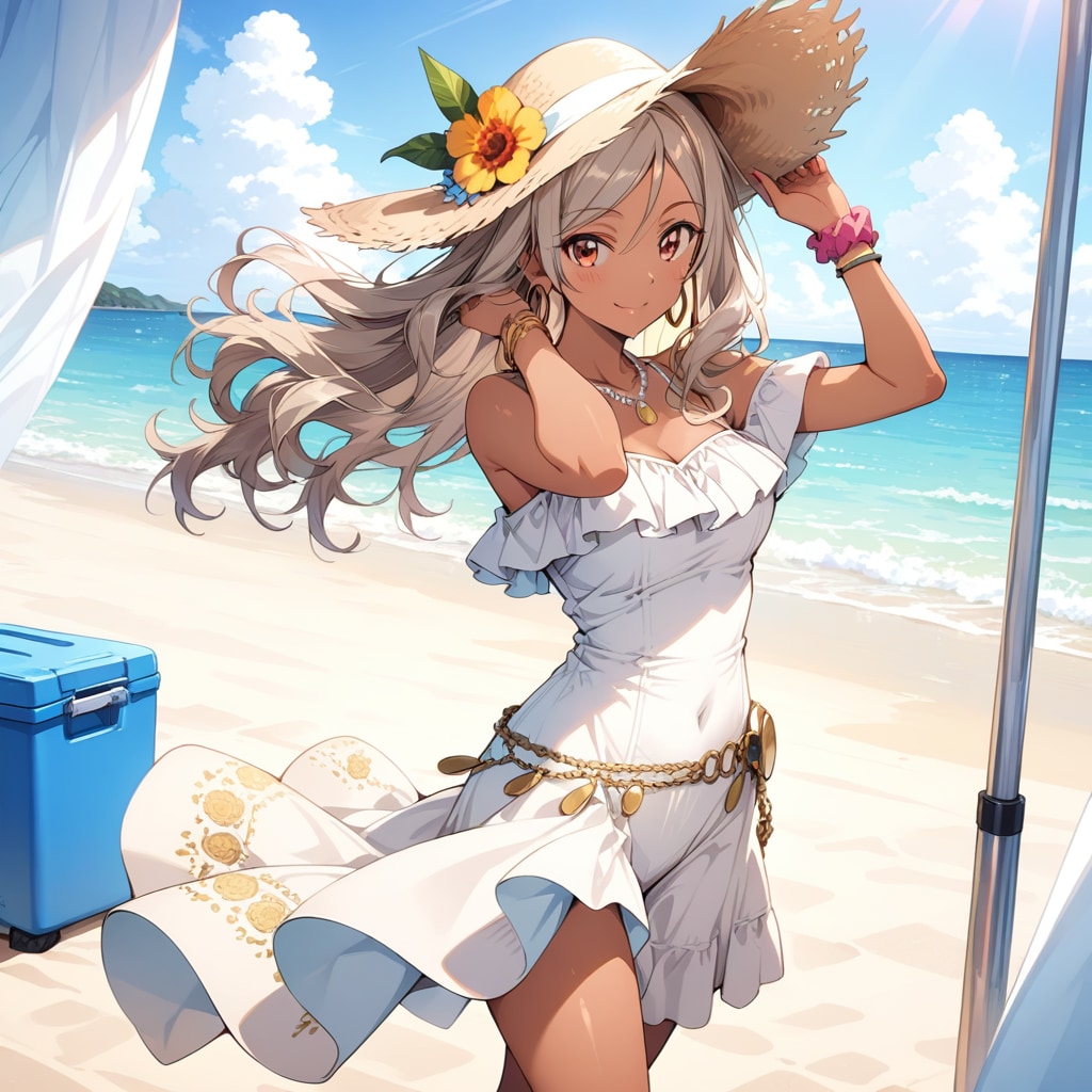 白い砂浜のファーストクラス