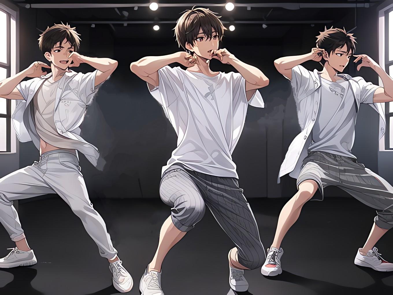 ダンス練習中ボーイズ