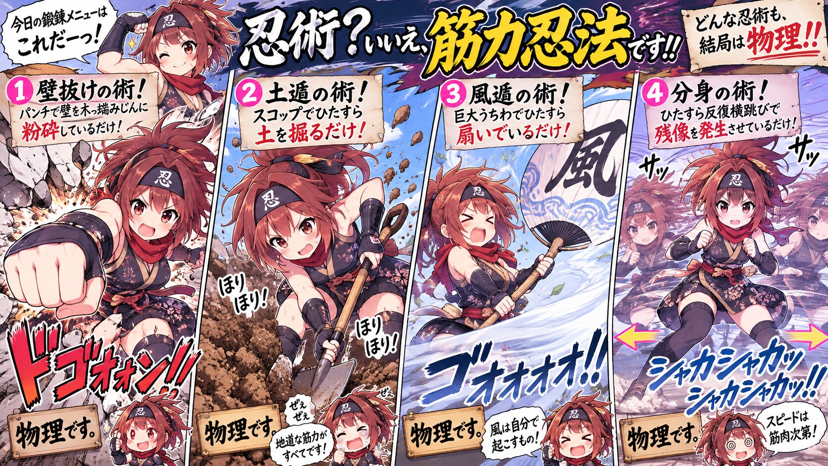 忍術は物理 | の人気AIイラスト・グラビア