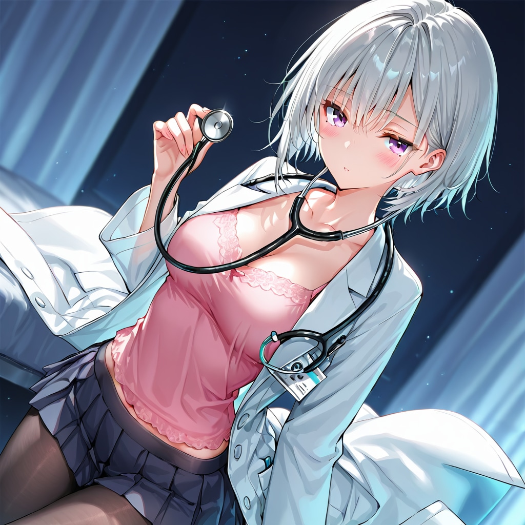 (1147)銀髪ちゃん女医