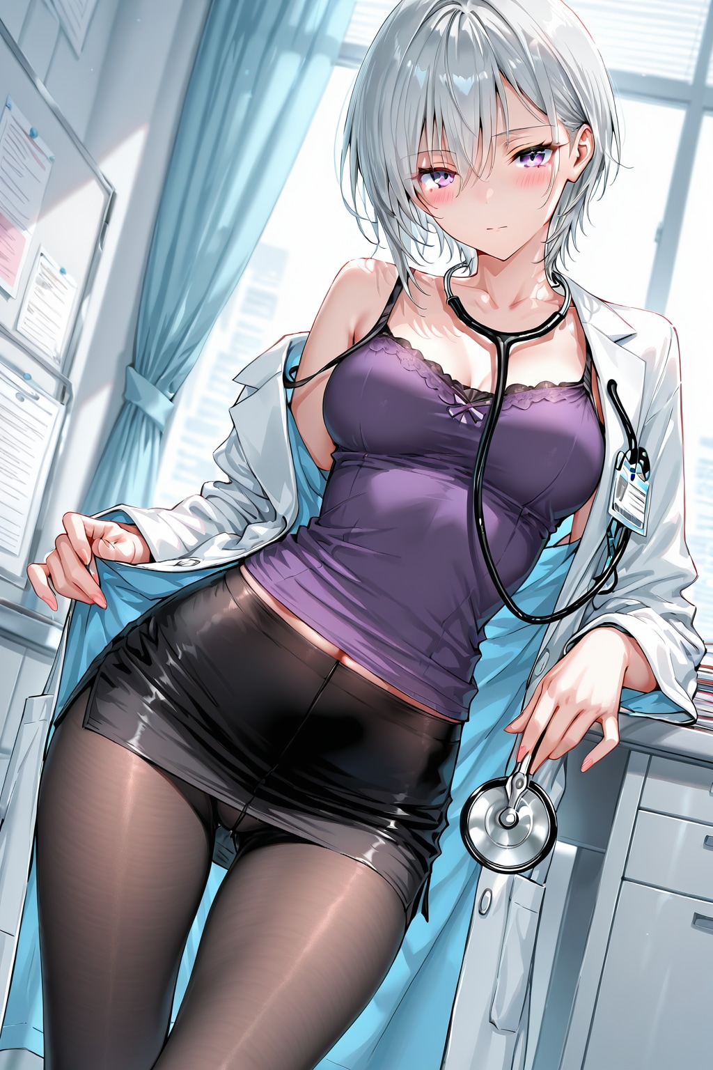 (1147)銀髪ちゃん女医