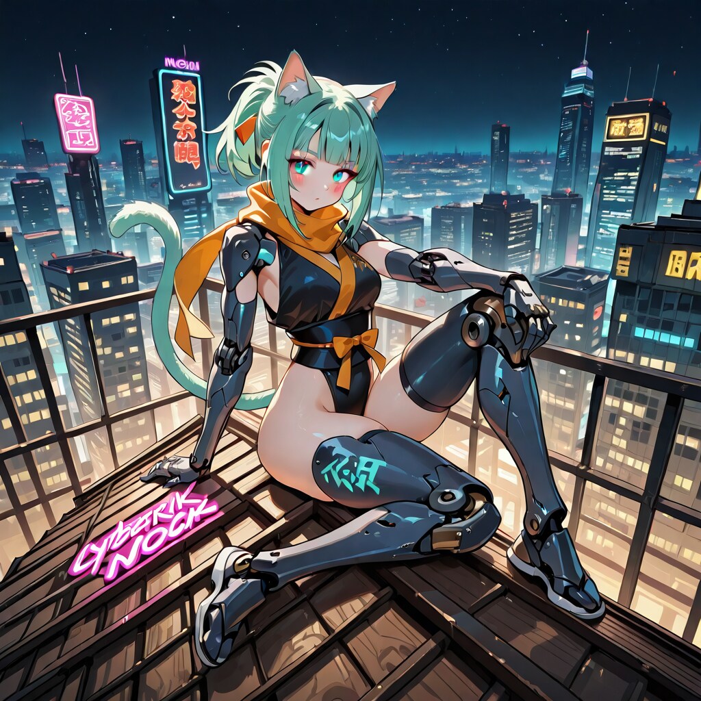 bonsaiで現代忍者メカ猫娘260331