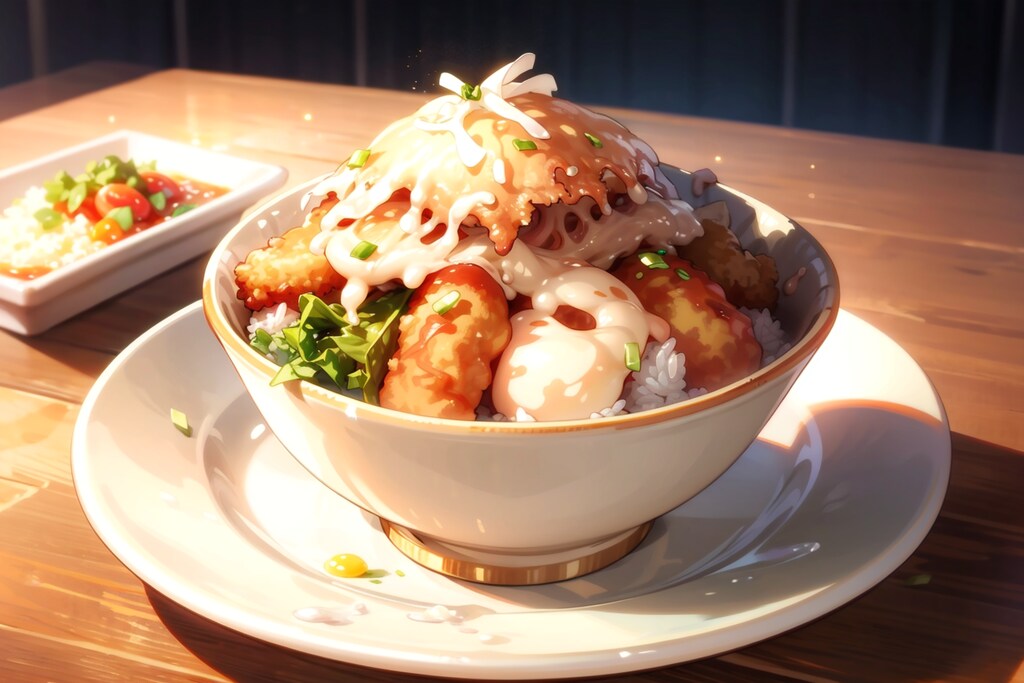 これ天丼やない。タルタルソースが掛かったフライ丼や