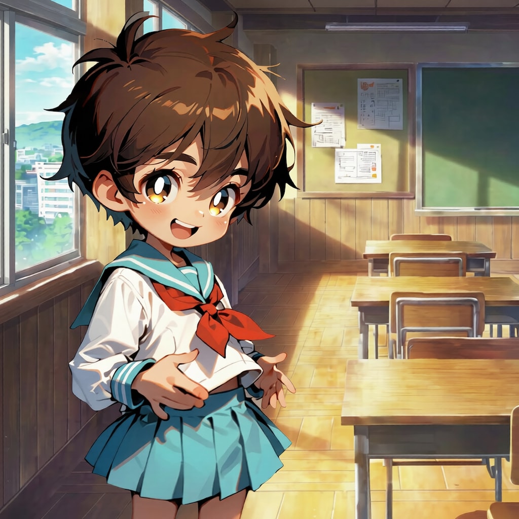 セーラー服を着る男の子