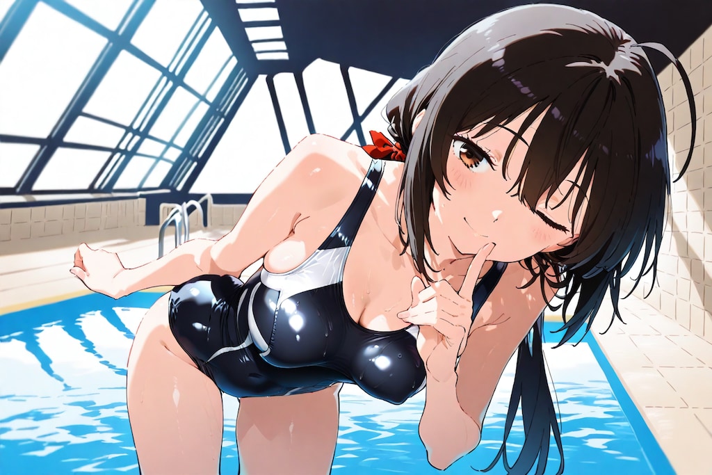 プールから上がると胸が重い