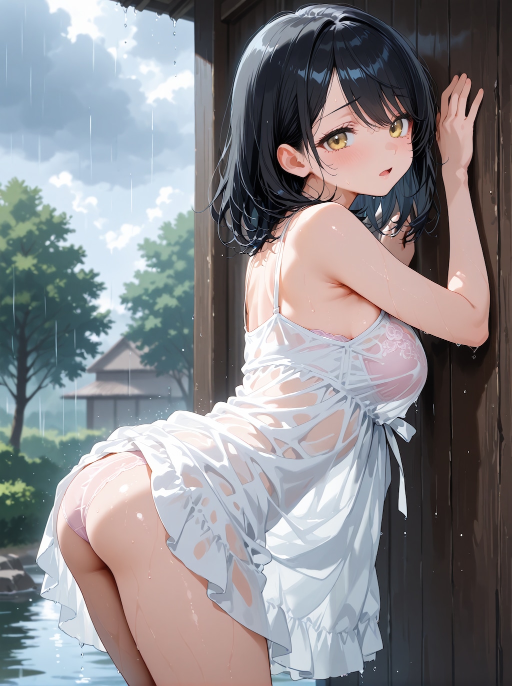 濡れ透けワンピース
