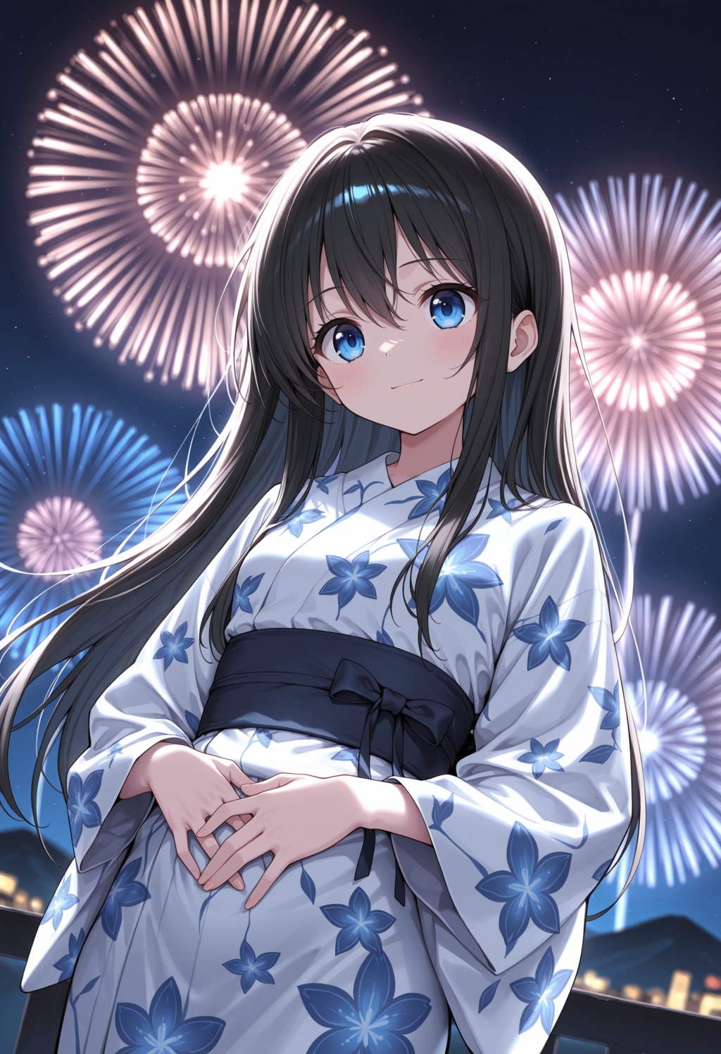 黒髪お嬢様・　夏花火