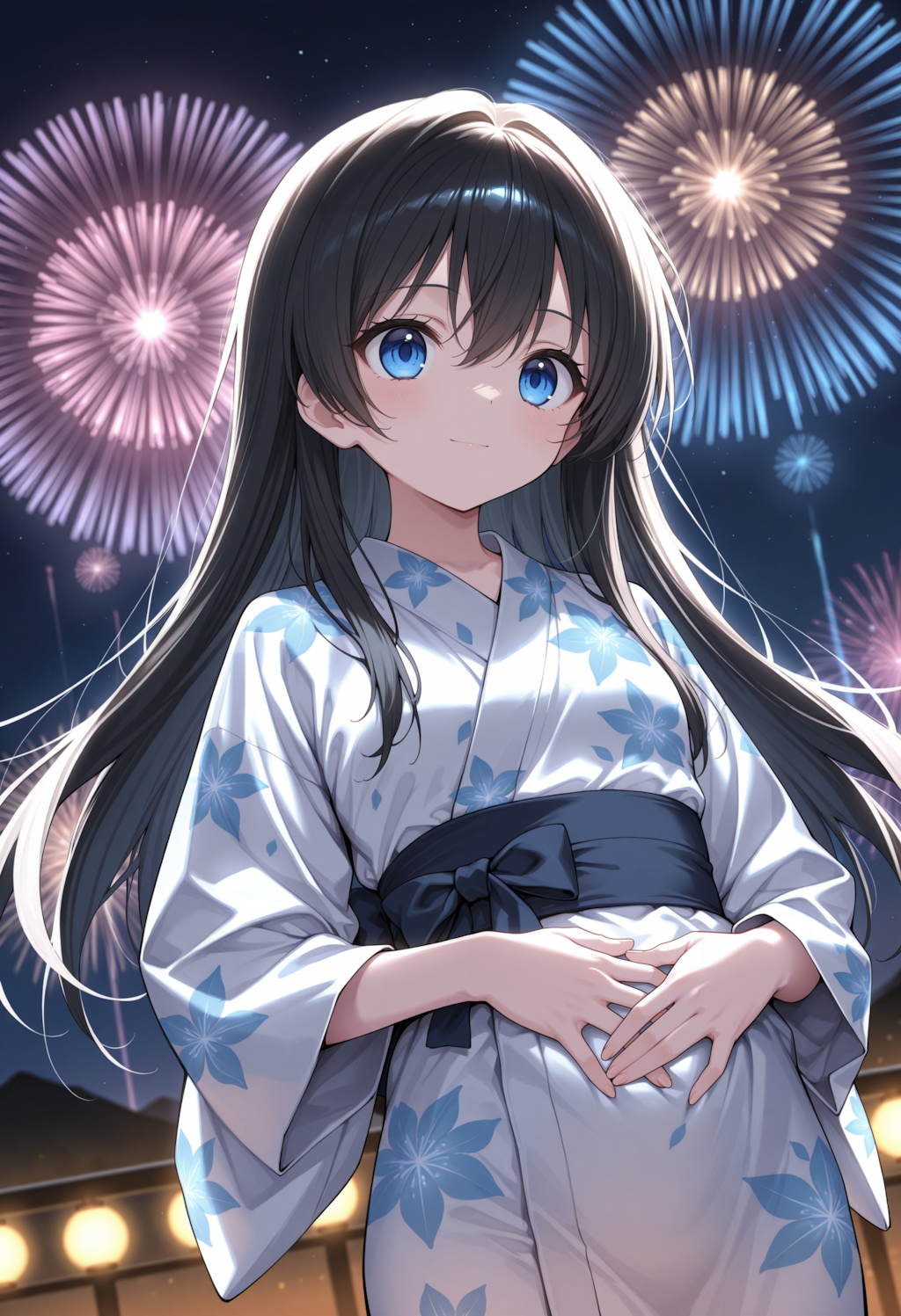 黒髪お嬢様・　夏花火