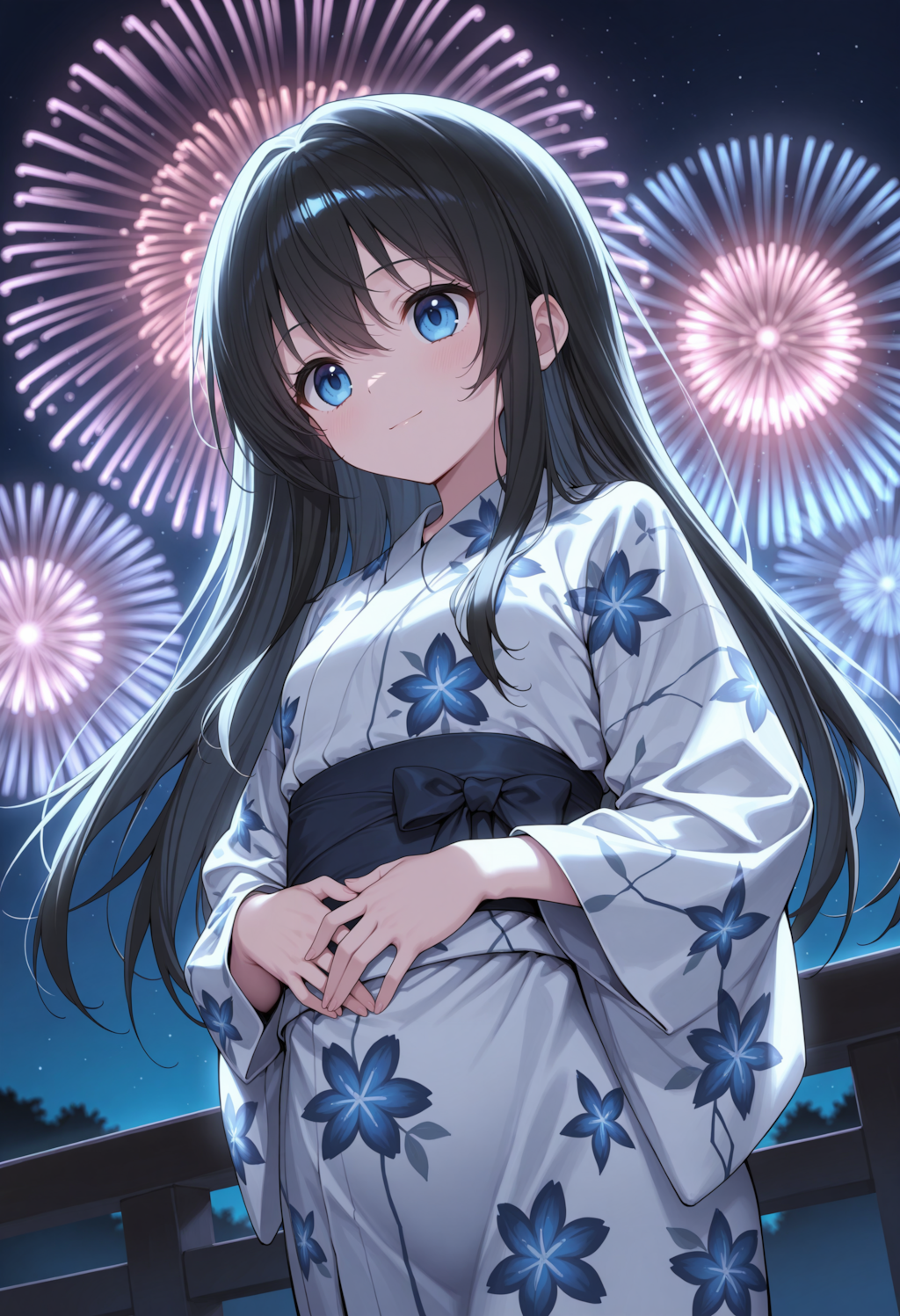 黒髪お嬢様・　夏花火