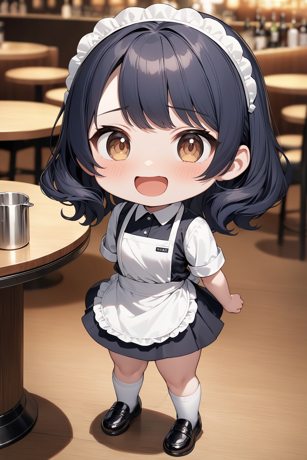 レストランでちょっと健全なちびキャラウェイトレスさん Y617