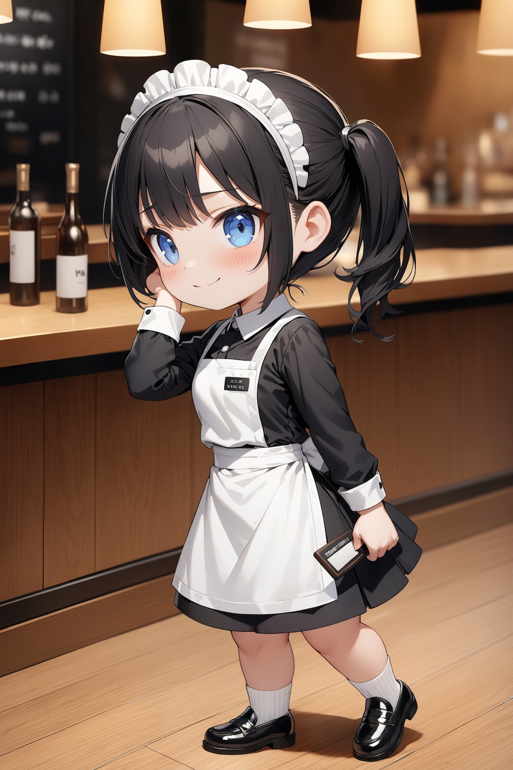 レストランでちょっと健全なちびキャラウェイトレスさん Y617