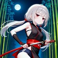 うちの子　夜の忍ブルの竹林 4枚目