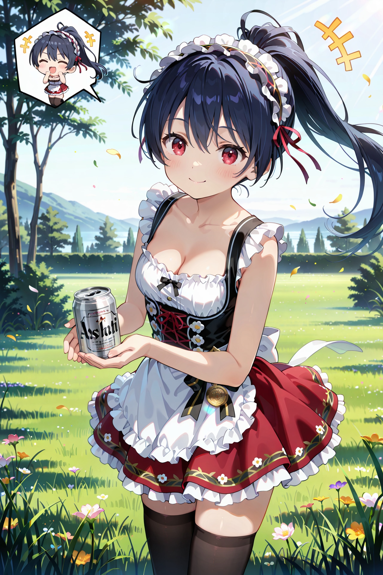 スーパードライと絶対領域の誘惑 Y618 | の人気AIイラスト・グラビア