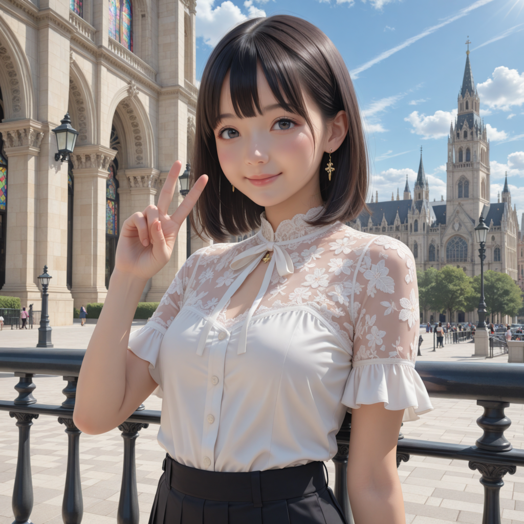 旅行中のお嬢様